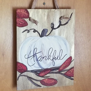 Original 12"x16" Wood Panel Painting Thankful